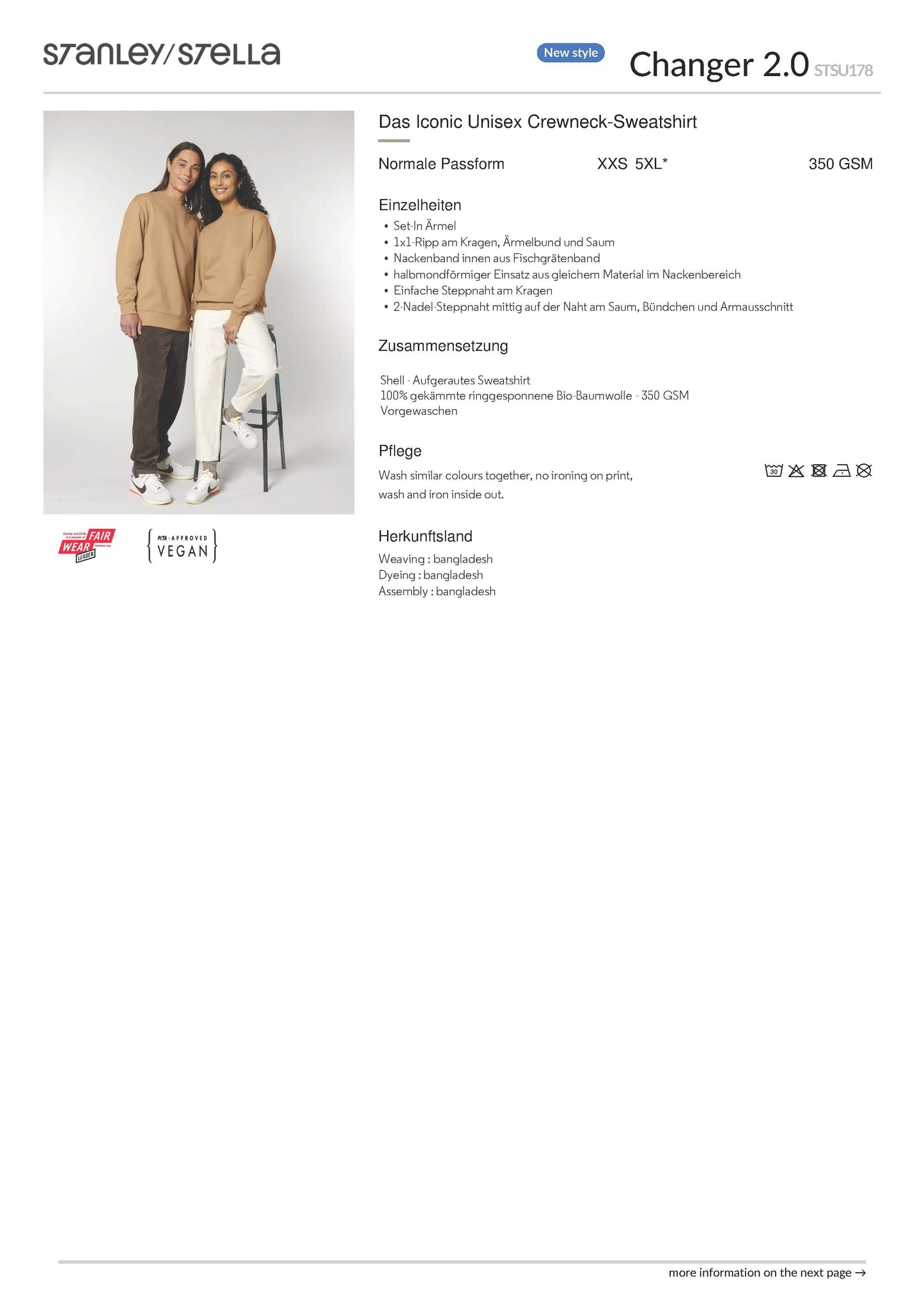 Unisex Rundhalspullover