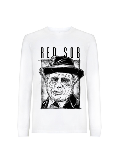 Red Sob white longsleeve dna merch