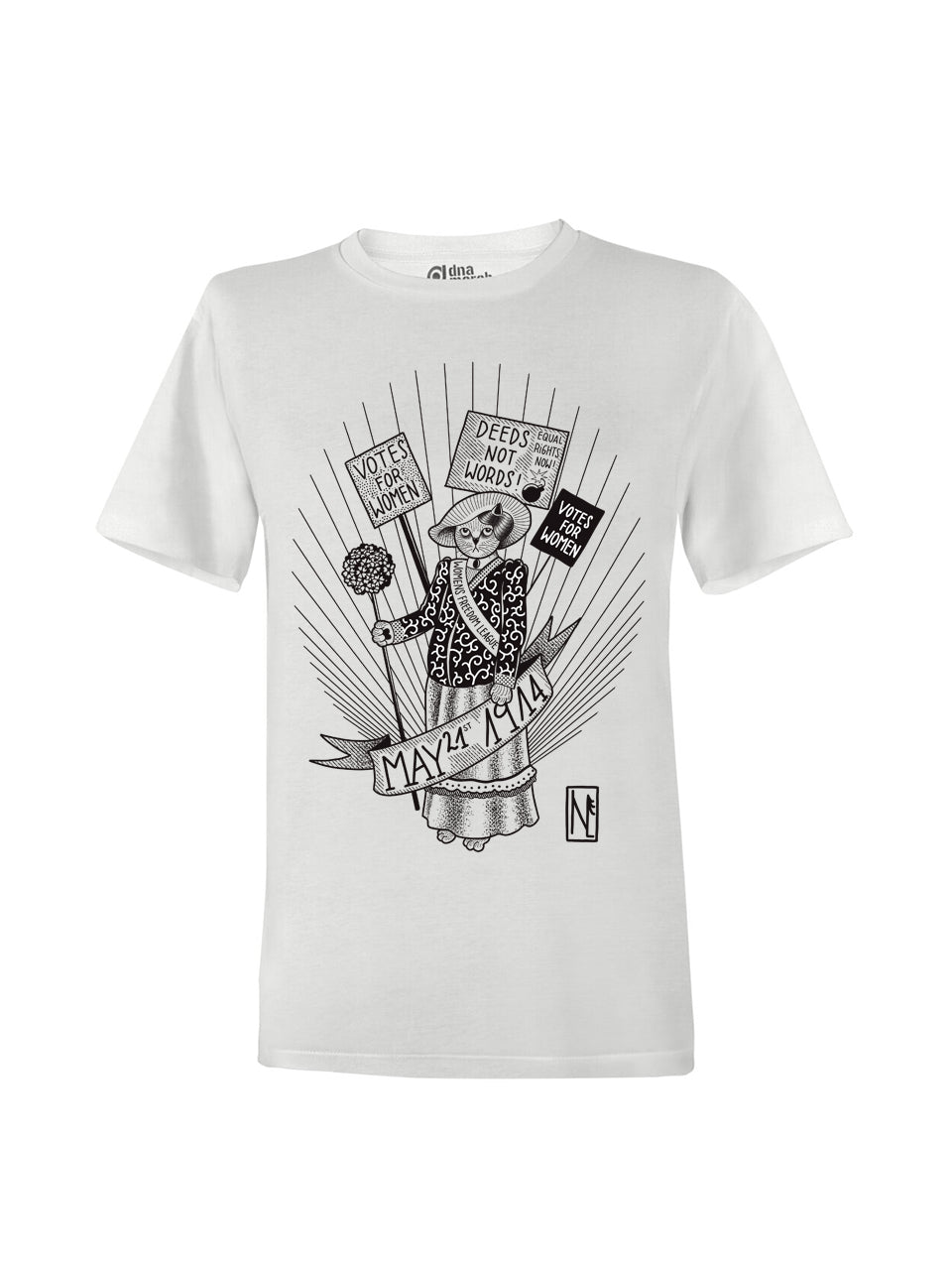 Kampf für Frauenwahlrecht 1914 White T-Shirt dna merch 