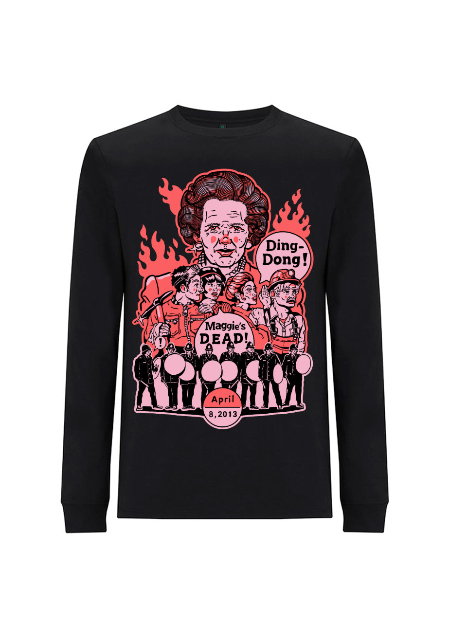 Long Sleeve T-Shirt Ding Dong! (Maggie Thatcher)