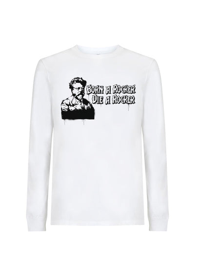 Langarmshirt Born A Rocker Die A Rocker (Rudolf Rocker)