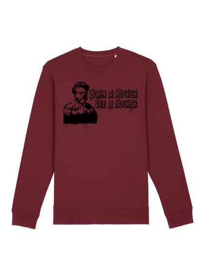 Rundhalspullover Born A Rocker Die A Rocker (Rudolf Rocker)