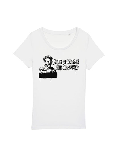 T-Shirt Frauen Born A Rocker Die A Rocker (Rudolf Rocker)
