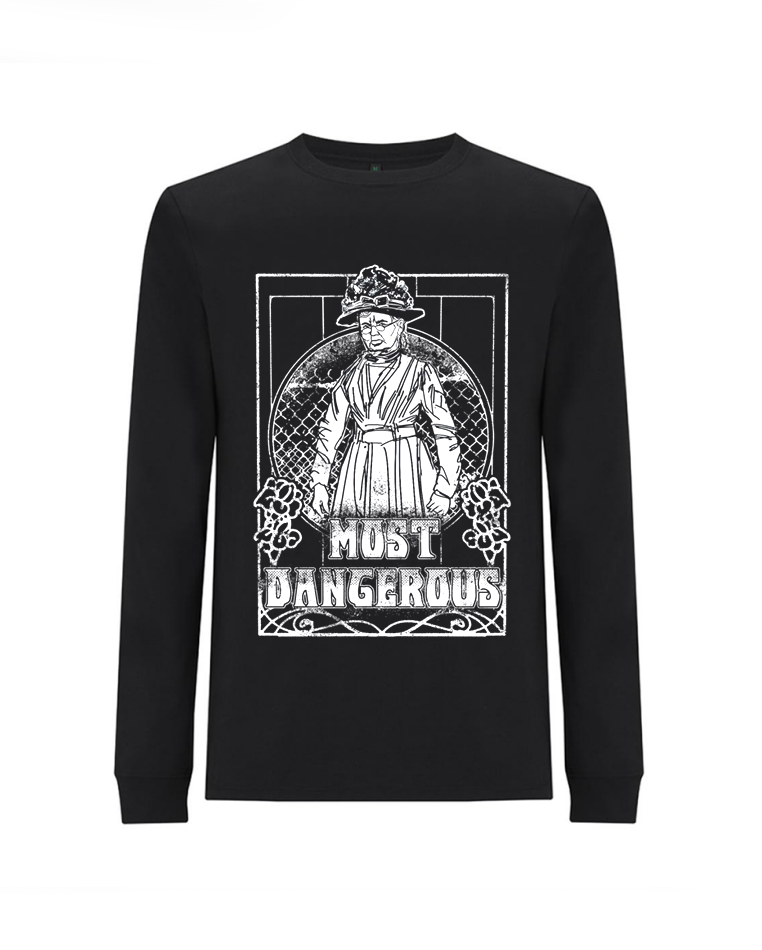 Long Sleeve T-Shirt Unisex Most Dangerous (Mother Jones)