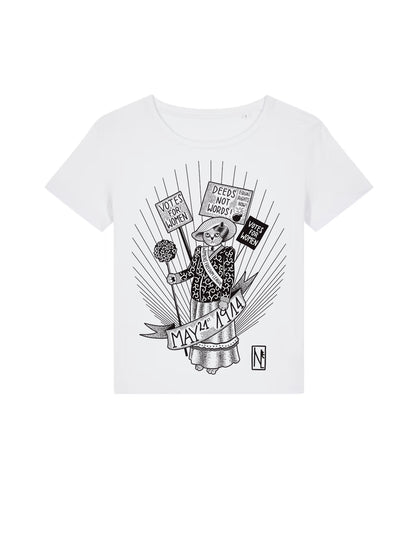 Kampf für Frauenwahlrecht 1914 dna merch White Women Shirt