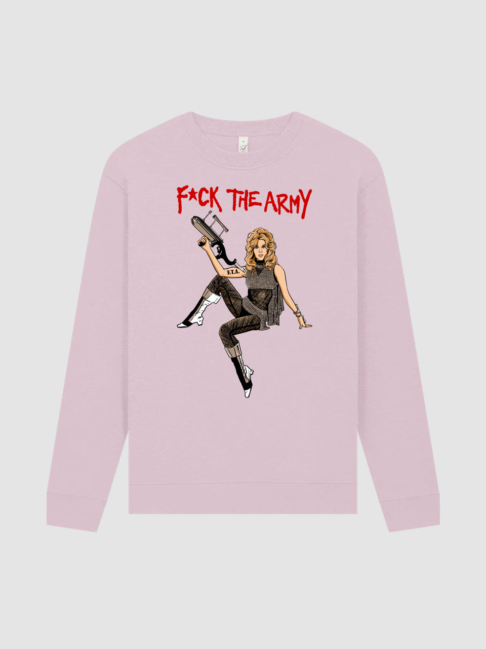 Rundhalspullover F*ck The Army (Jane Fonda)