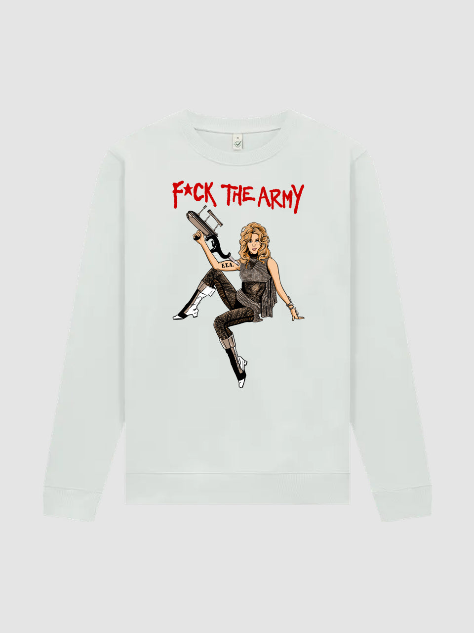 Rundhalspullover F*ck The Army (Jane Fonda)