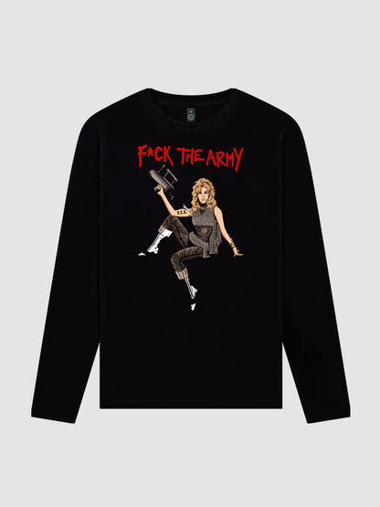 Langarmshirt F*ck The Army (Jane Fonda)