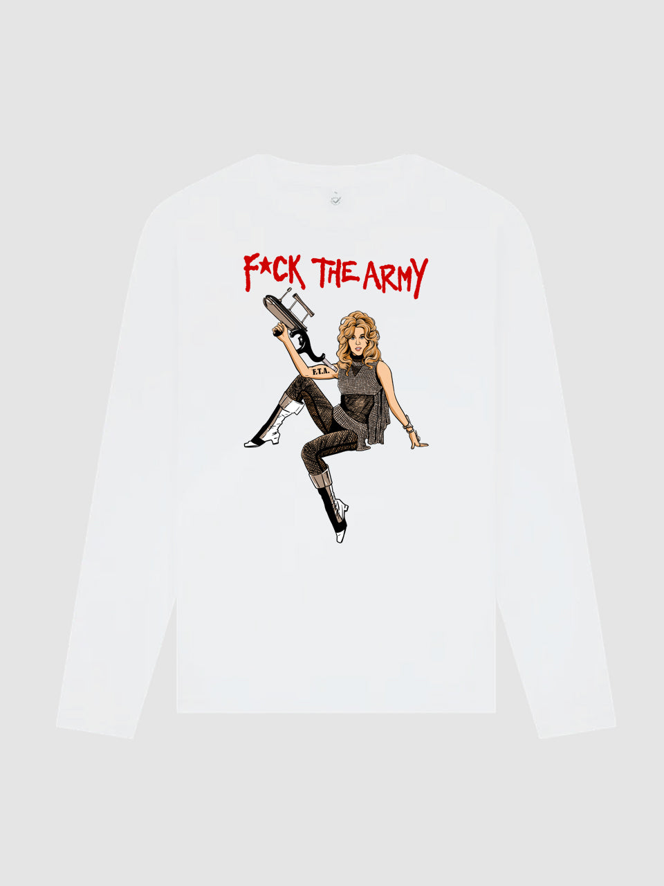 Langarmshirt F*ck The Army (Jane Fonda)