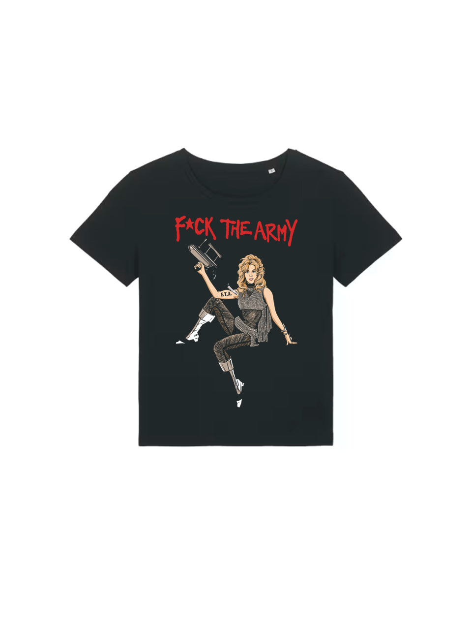 T-Shirt Women F*ck The Army (Jane Fonda)