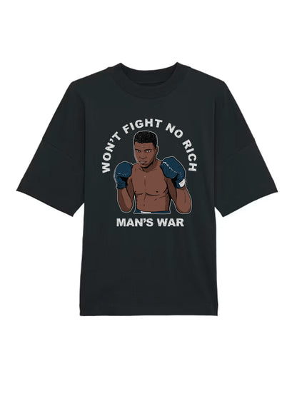 Won't Fight No Rich Man's War dna merch Black T-Shirt