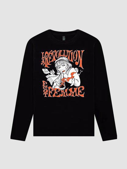 Langarmshirt La Revolution Est Femme (Frankreich 1789)