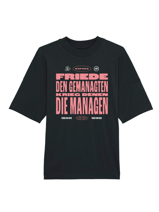 T-Shirts Unisex Oversized Kafvka Friede Den Gemanagten (inkl. D/EU-Versand)