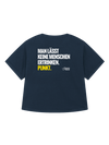 T-Shirt Frauen Roundback Oversized MAN LÄSST KEINE MENSCHEN ERTRINKEN (Backprint)