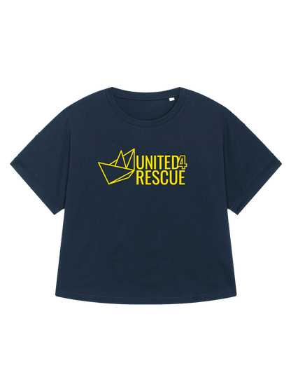T-Shirt Women Roundback Oversized UNITED4RESCUE (Logo groß)