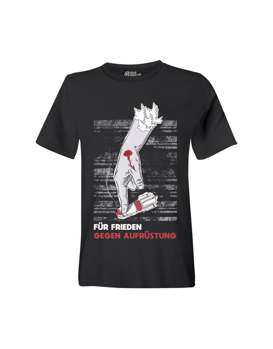 Für Frieden Gegen Aufrüstung Black T-Shirt dna merch
