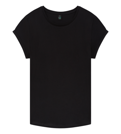 T-Shirt Frauen mit gerollten Ärmeln