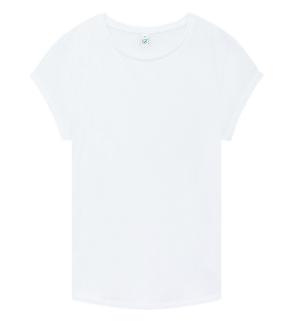 T-Shirt Frauen mit gerollten Ärmeln
