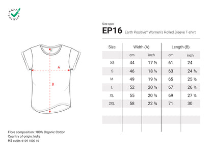 T-Shirt Frauen mit gerollten Ärmeln