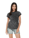 T-Shirt Frauen mit gerollten Ärmeln