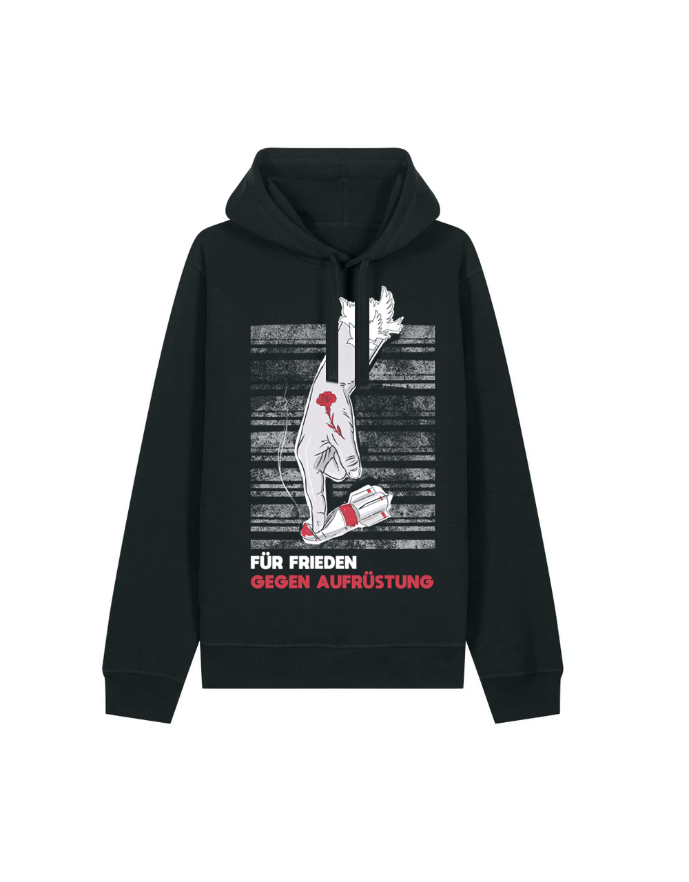 Für Frieden Gegen Aufrüstung Black Hoodie dna merch