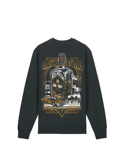 Gin Bottle Riot Heather Grey Sweatshirt dna merch