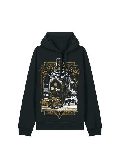 Gin Bottle Riot Black Hoodie dna merch