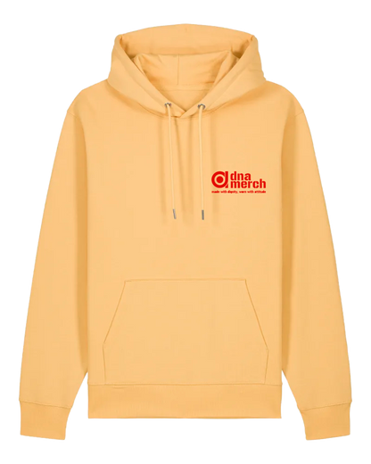 red dna merch logo on Nispera Hoodie