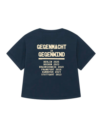 Streikkonerenz Navy Women Oversized dna merch Gegenmacht in Gegenwind