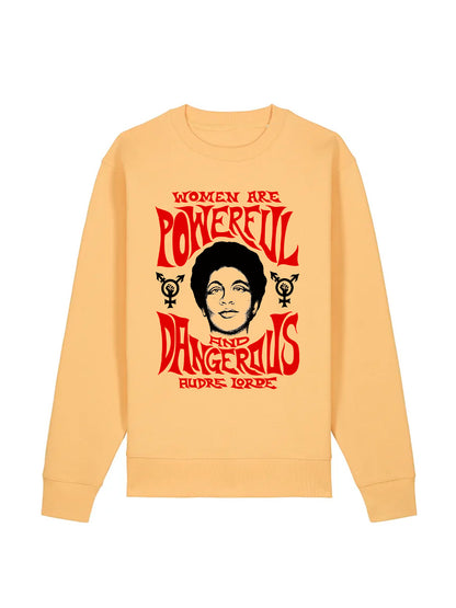 Women Are Powerful And Dangerous Audre Lorde dna merch nispero sweatshirt