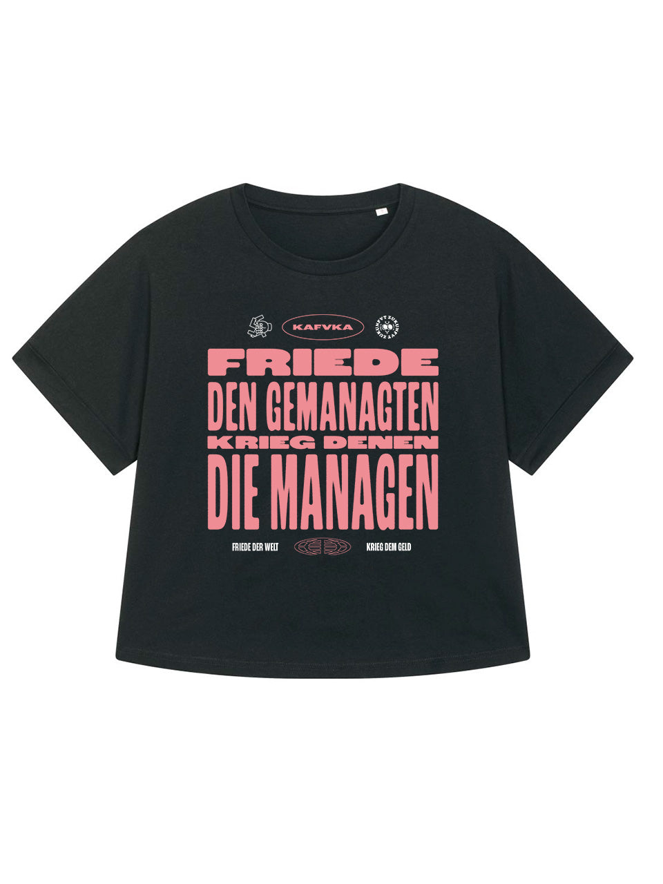 T-Shirts Frauen Oversized Kafvka Friede Den Gemanagten