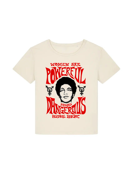 Women Are Powerful And Dangerous Audre Lorde dna merch natural raw serena shirt