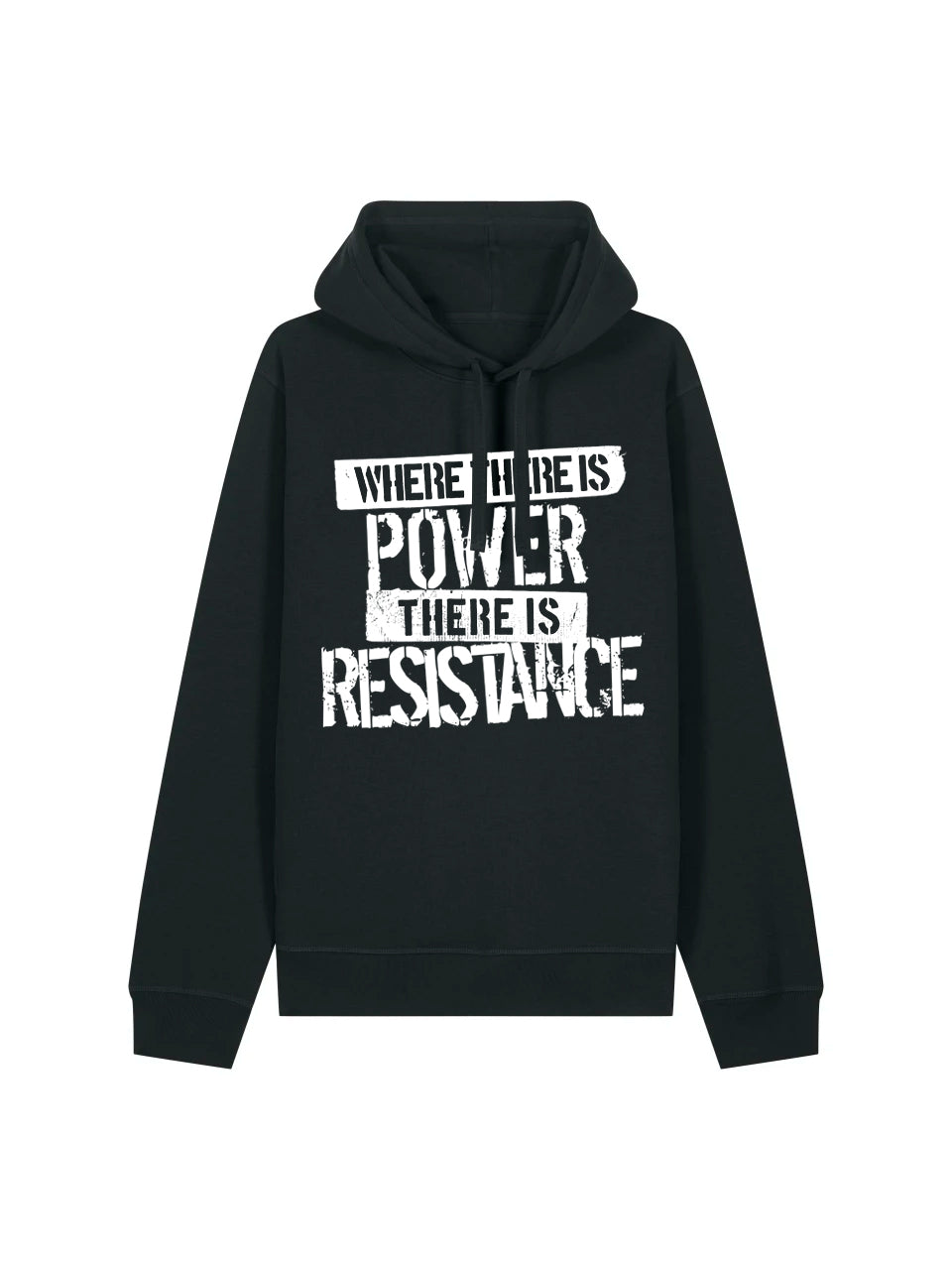Where There Is Power There is Resistance Black Hoodie Mock