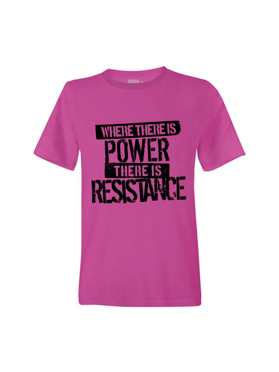 Where There Is Power There is Resistance Violet T-Shirt Mock