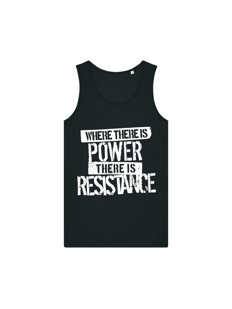 Where There Is Power There is Resistance Black Tank Top