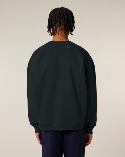 Rundhalspullover Oversized Uebertage (Hand-Schuh-Logo)