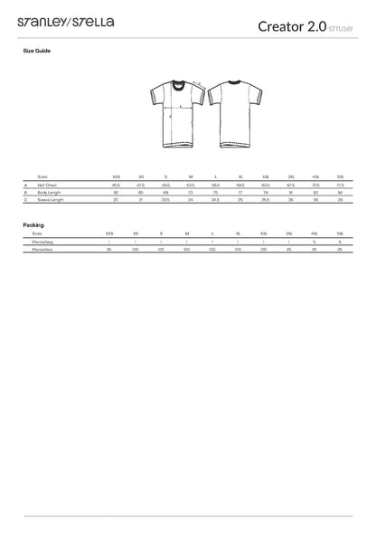 T-Shirt Unisex Uebertage "FRYHEIT" (Vintage White, Front- ODER Backprint)