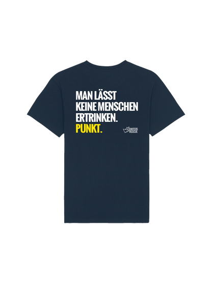 T-Shirt Unisex MAN LÄSST KEINE MENSCHEN ERTRINKEN (Backprint)