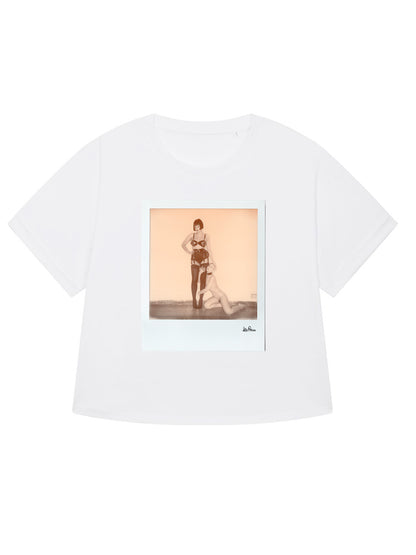 White Women Shirt Mock dna merch Self-portrait with Miss Kuragi by Alessandra Pace