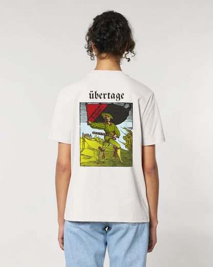 Uebertage Fryheit Vintage White T-Shirt dna merch back women