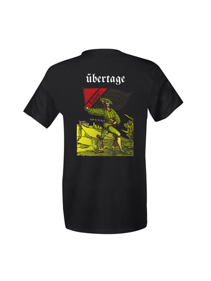 T-Shirt Unisex Uebertage "FRYHEIT" (Black, Coop made, Front- ODER Backprint)