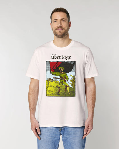 Uebertage Fryheit Vintage White T-Shirt dna merch men
