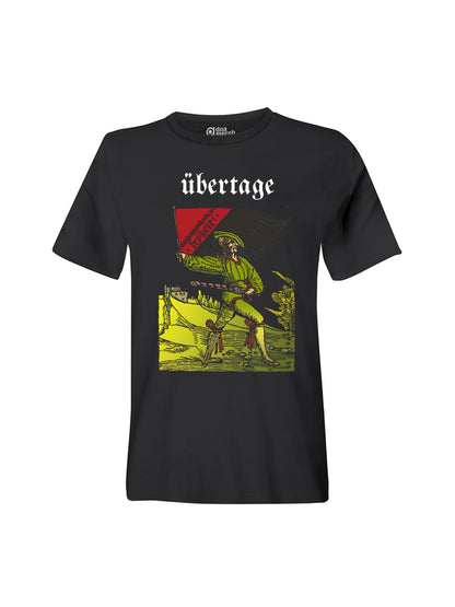 T-Shirt Unisex Uebertage "FRYHEIT" (Black, Coop made, Front- ODER Backprint)