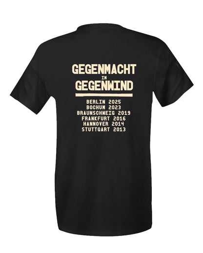 Streikkonerenz Black T-Shirt dna merch Gegenmacht in Gegenwind