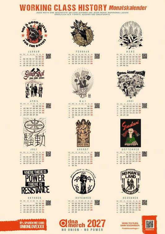 Working Class History Calendar 2026 (Free Digital Version)
