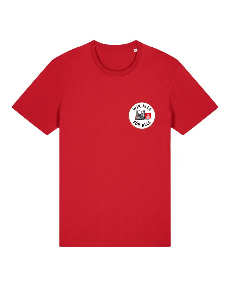 Wir alle für alle - IG Metall Berlin Red T-Shirt Front