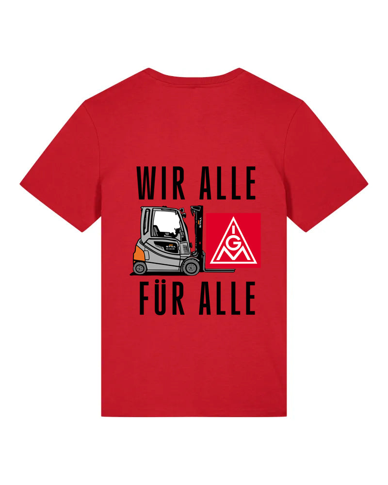 Wir alle für alle - IG Metall Berlin Red T-Shirt