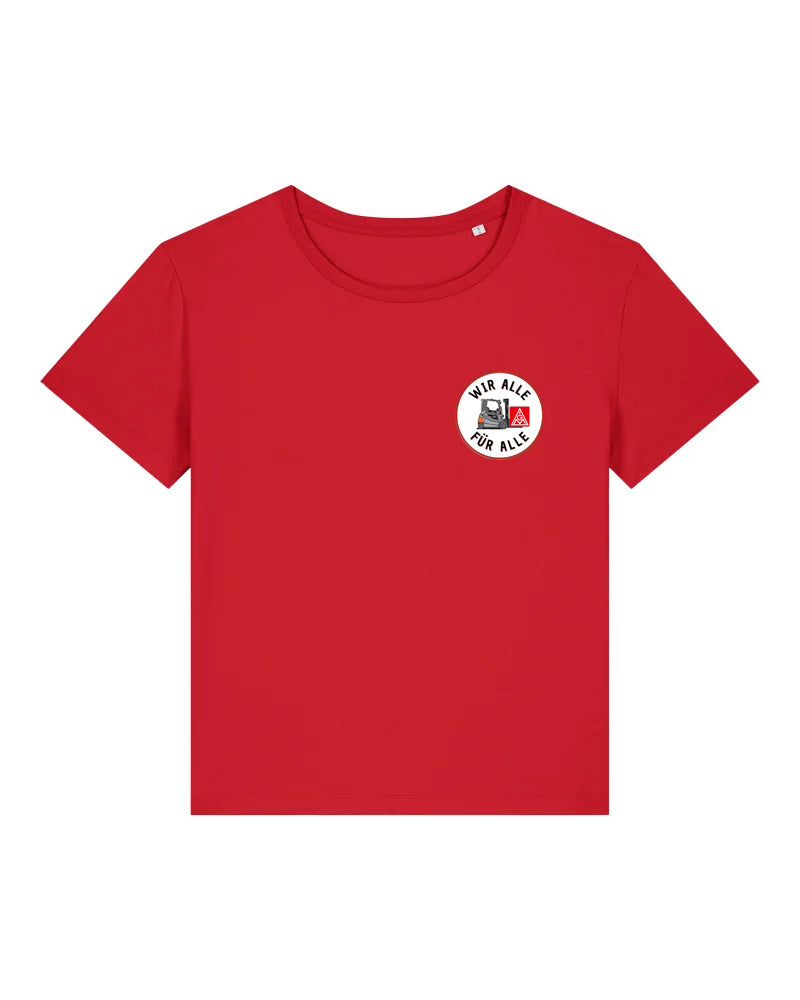 Wir alle für alle - IG Metall Berlin Red T-Shirt Front