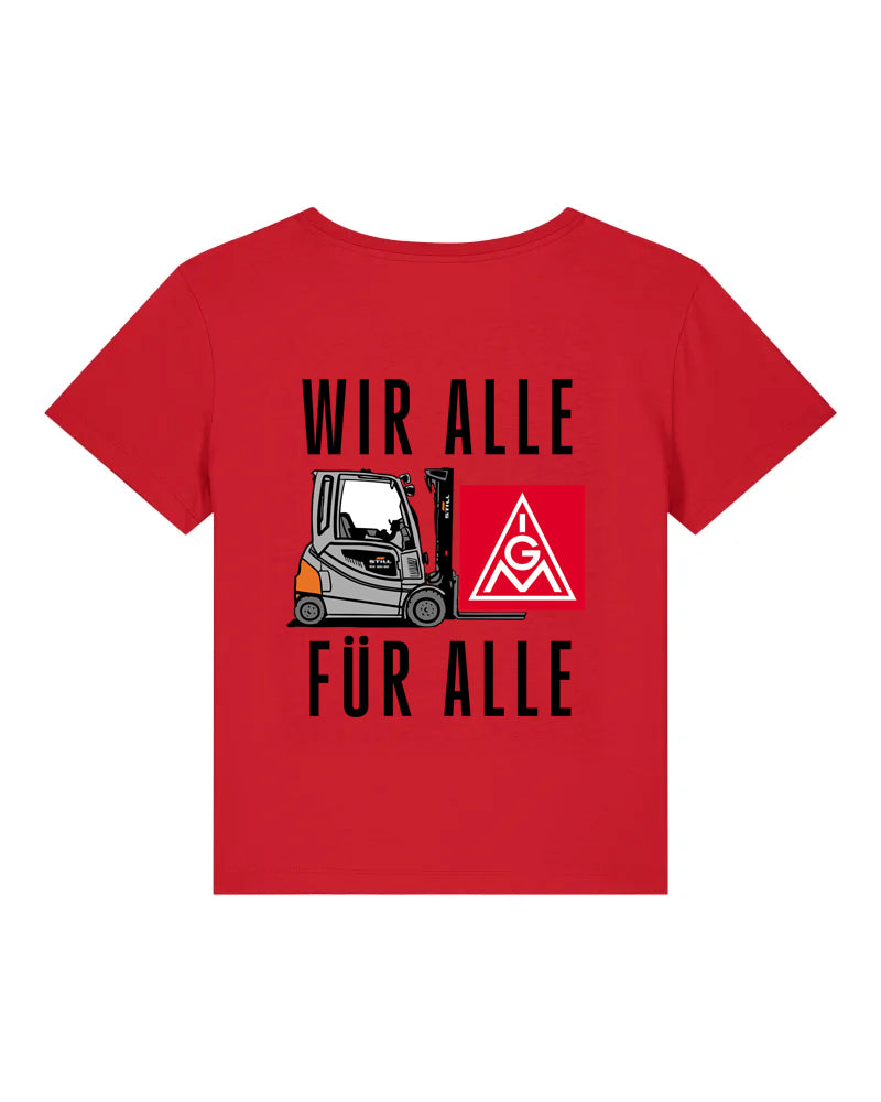 Wir alle für alle - IG Metall Berlin Red T-Shirt