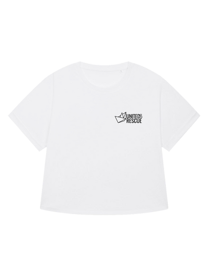 T-Shirt Women Roundback Oversized UNITED4RESCUE (Logo klein)